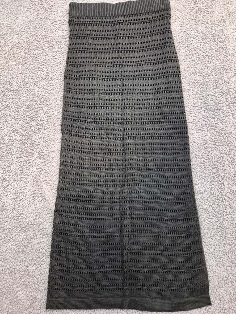 NWT Evereve Crochet Skirt Size S Charcoal Hayden Style Lined (1349)